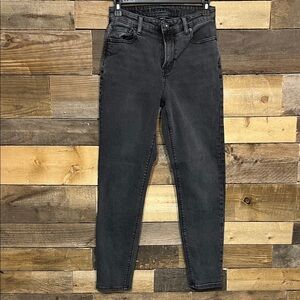 American Eagle Outfitters Women's Mom Jean Charcoal Stretch Skinny Jeans size 0